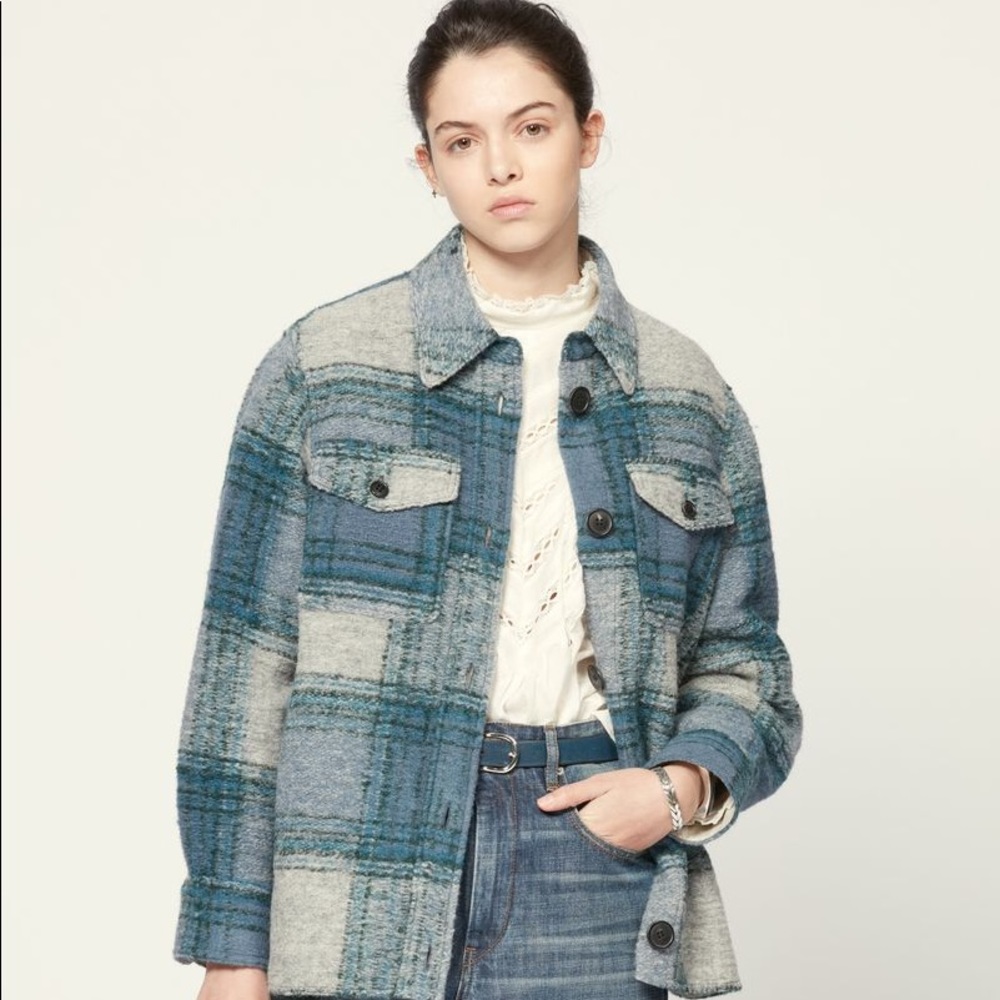 Isabel Marant Étoile Gaston checked shirt jacket M
